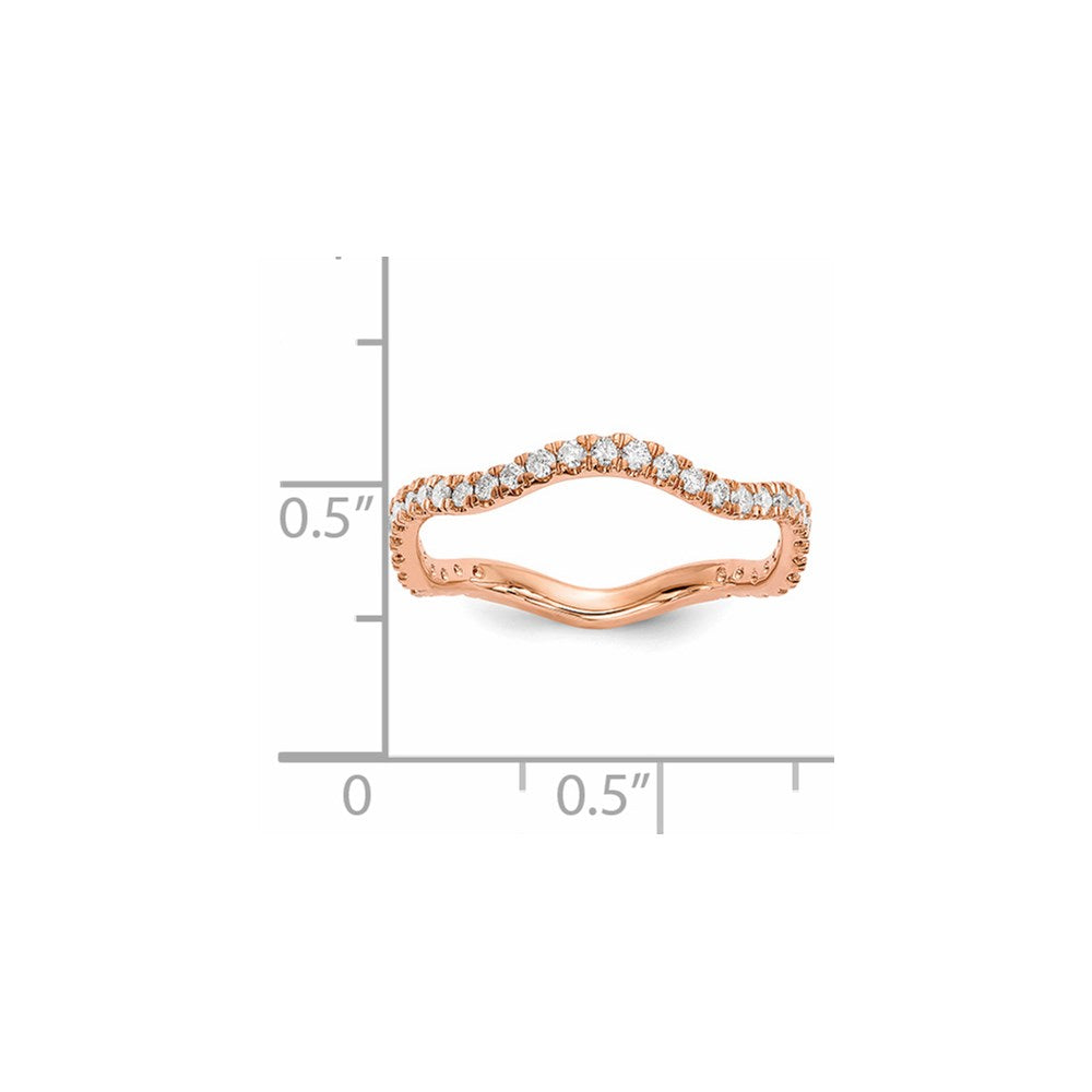 14k Rose Gold Real Diamond Ring
