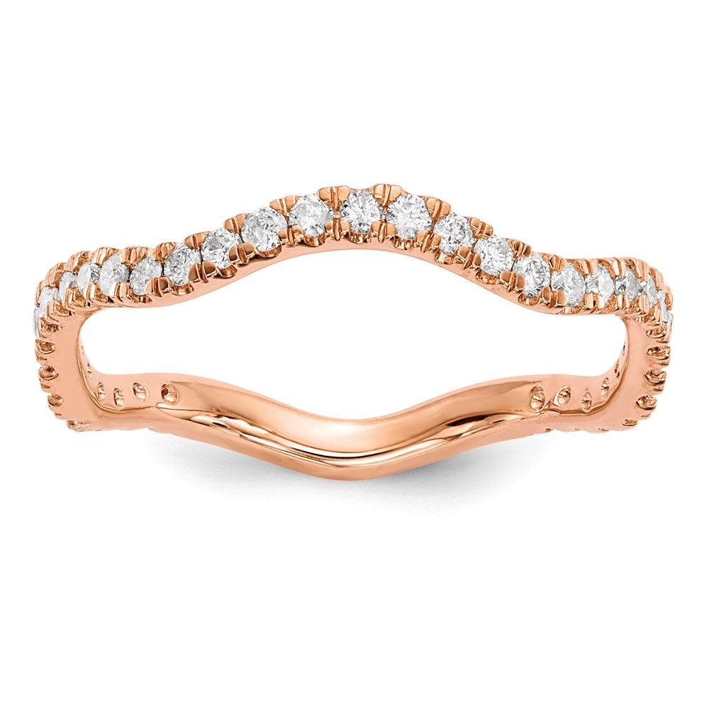 14k Rose Gold Real Diamond Ring