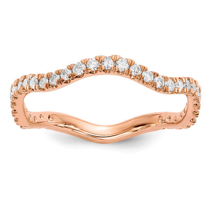 14k Rose Gold Real Diamond Ring