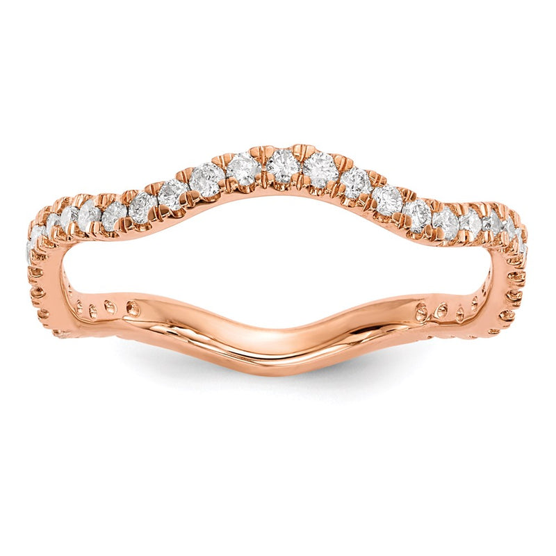 14k Rose Gold Real Diamond Ring