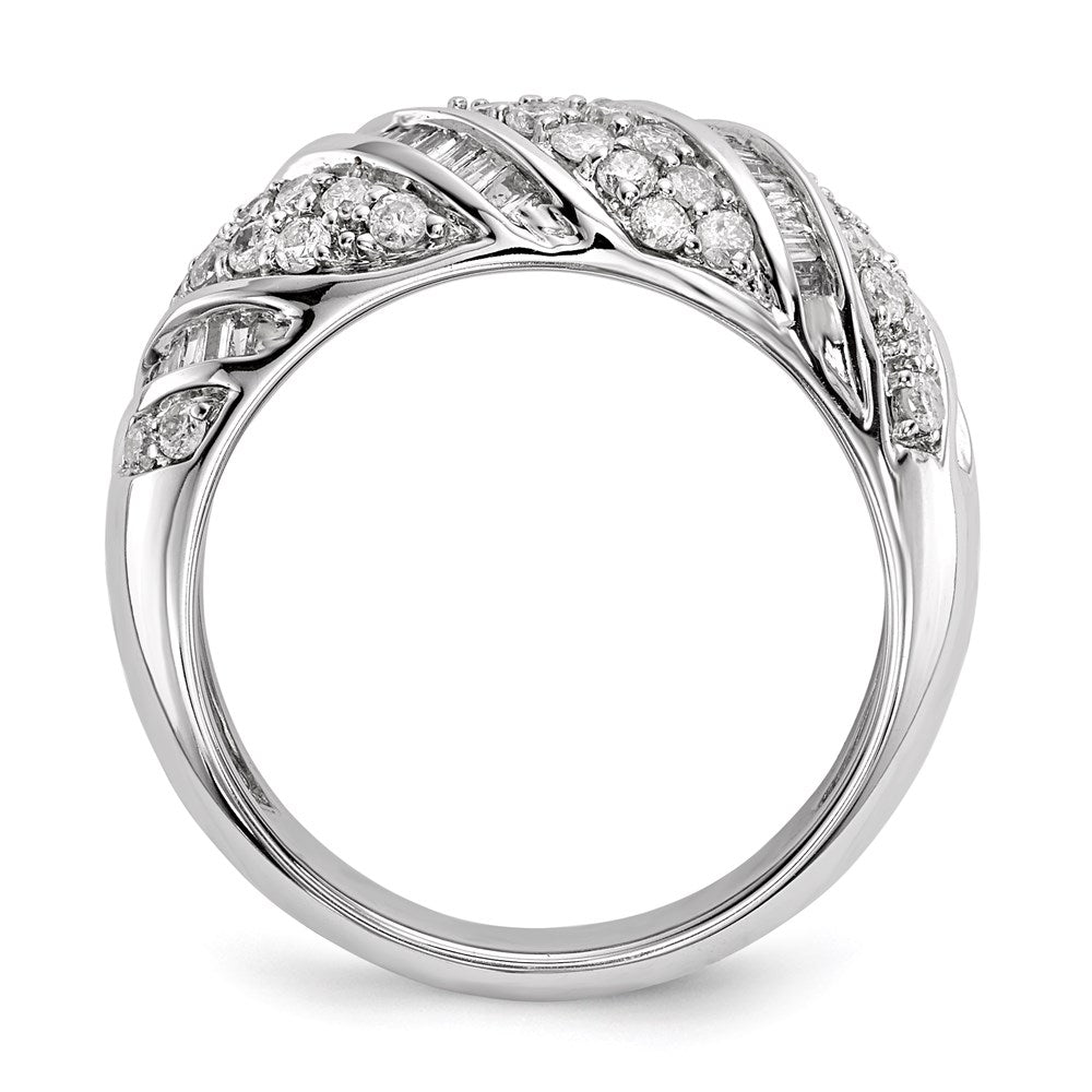 14k White Gold Real Diamond Ring