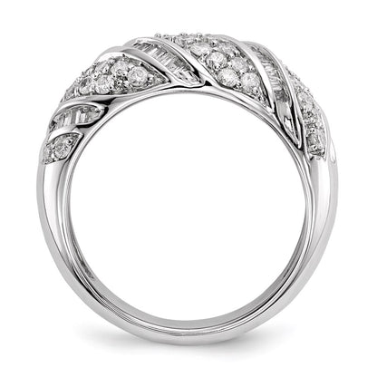 14k White Gold Real Diamond Ring