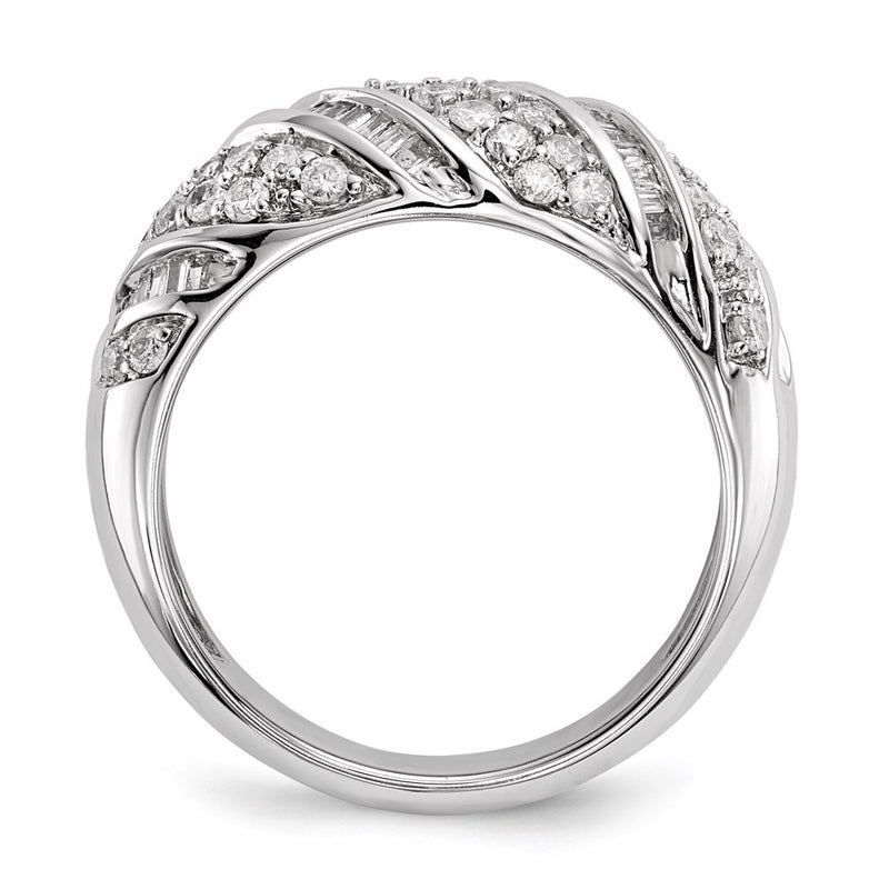 14k White Gold Real Diamond Ring
