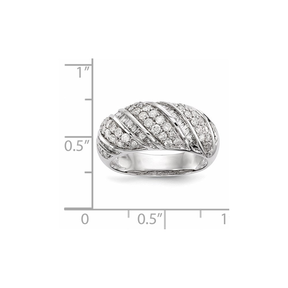 14k White Gold Real Diamond Ring