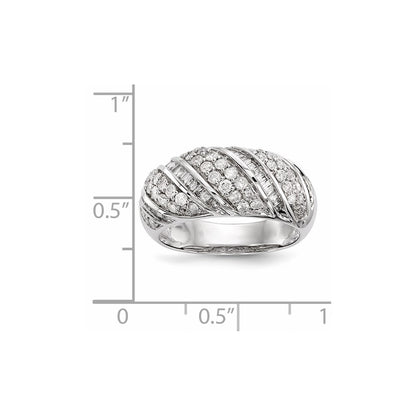 14k White Gold Real Diamond Ring