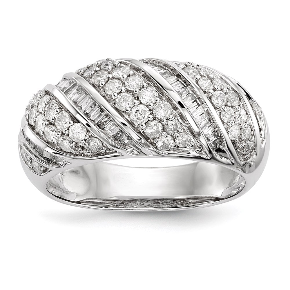 14k White Gold Real Diamond Ring