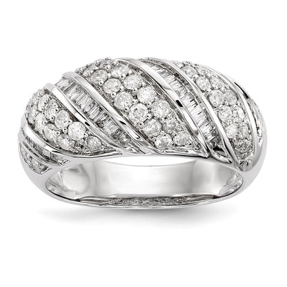 14k White Gold Real Diamond Ring