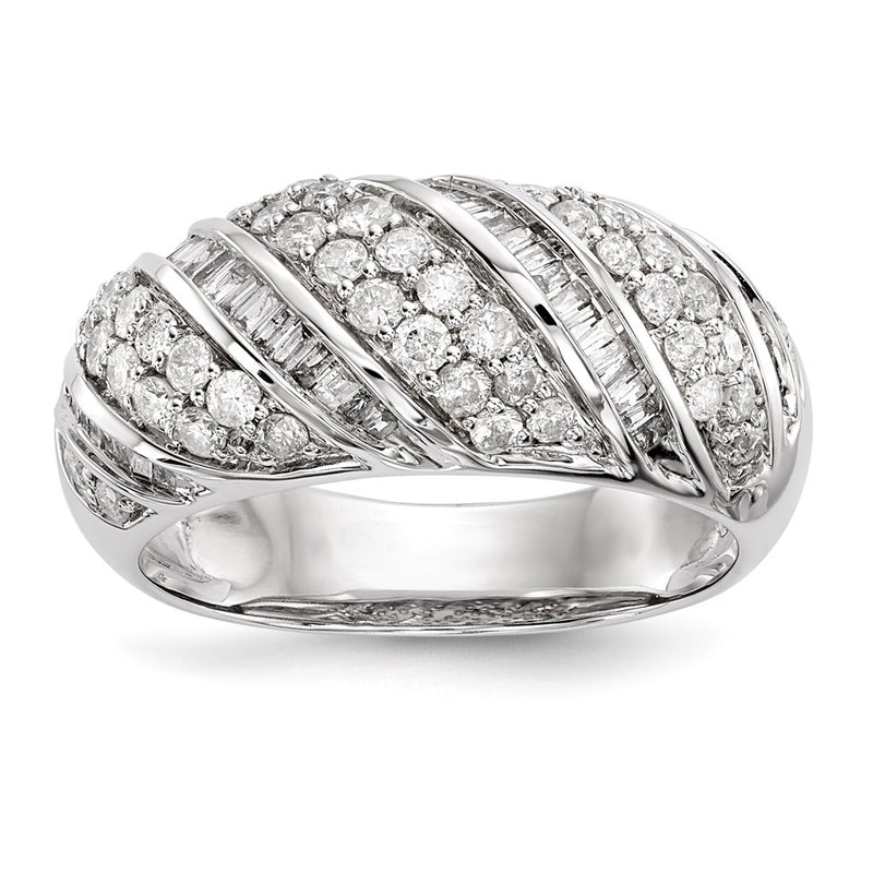 14k White Gold Real Diamond Ring