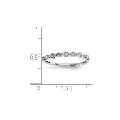 14k White Gold Real Diamond Ring