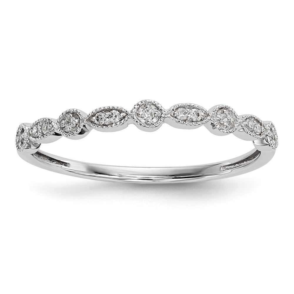 14k White Gold Real Diamond Ring