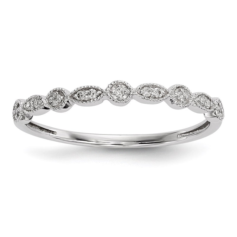 14k White Gold Real Diamond Ring
