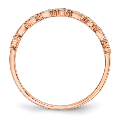 14k Rose Gold Real Diamond Ring
