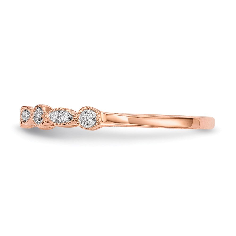 14k Rose Gold Real Diamond Ring