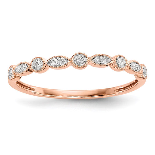 14k Rose Gold Real Diamond Ring