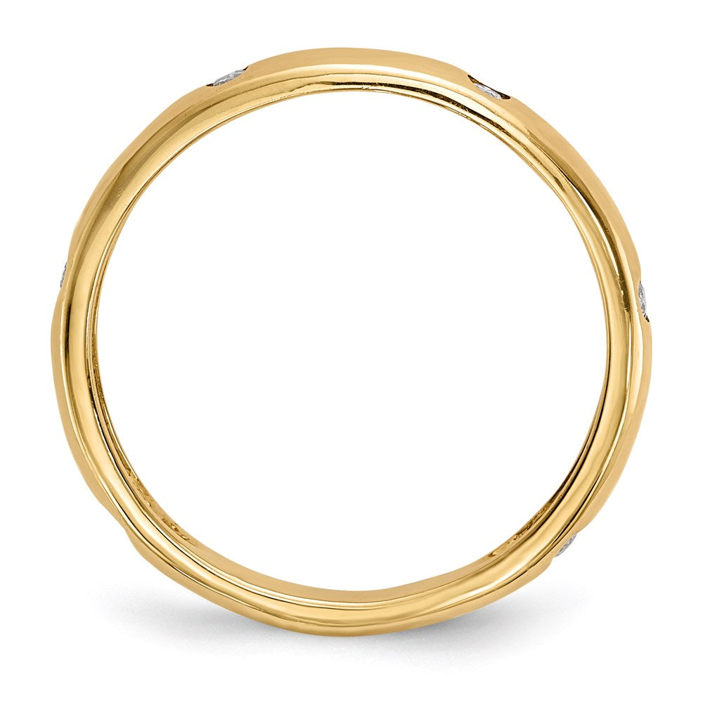 14k Yellow Gold Real Diamond Ring