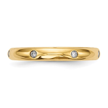 14k Yellow Gold Real Diamond Ring
