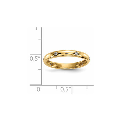 14k Yellow Gold Real Diamond Ring