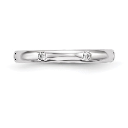 14k White Gold Real Diamond Ring