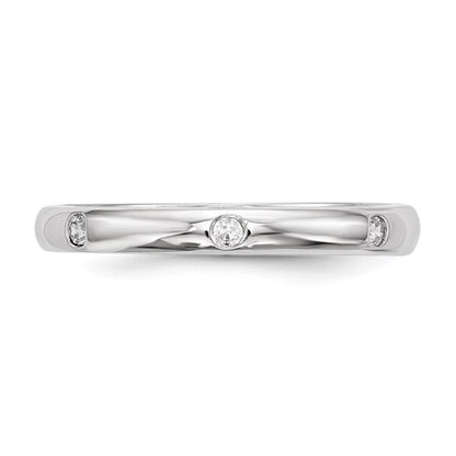 14k White Gold Real Diamond Ring