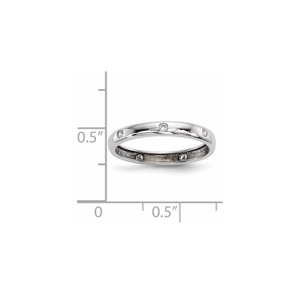 14k White Gold Real Diamond Ring