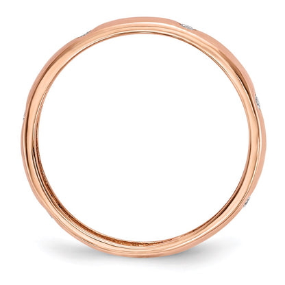 14k Rose Gold Real Diamond Ring
