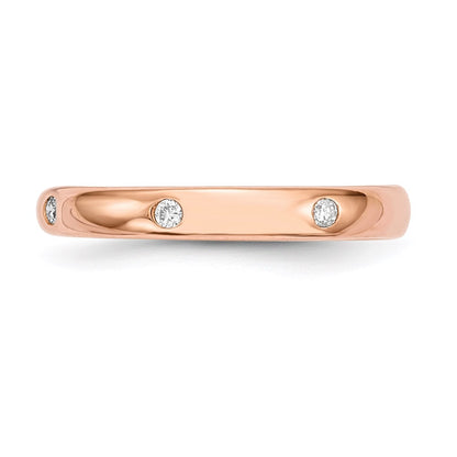 14k Rose Gold Real Diamond Ring