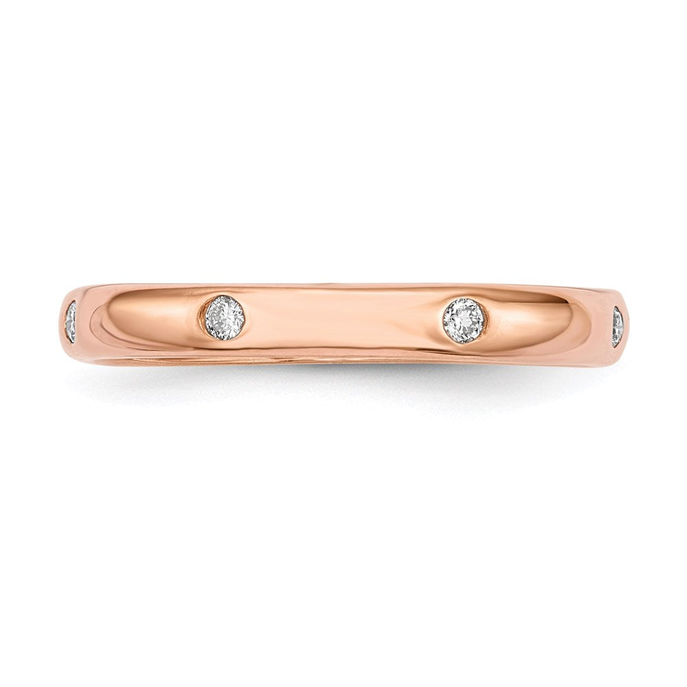 14k Rose Gold Real Diamond Ring