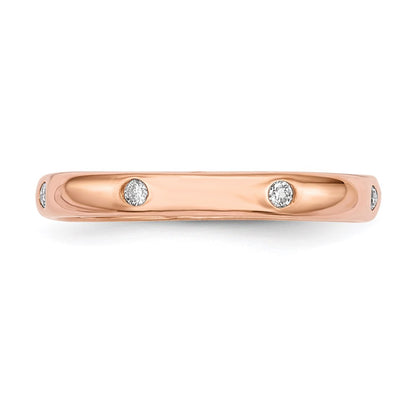 14k Rose Gold Real Diamond Ring