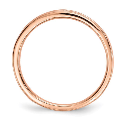 14k Rose Gold Real Diamond Ring