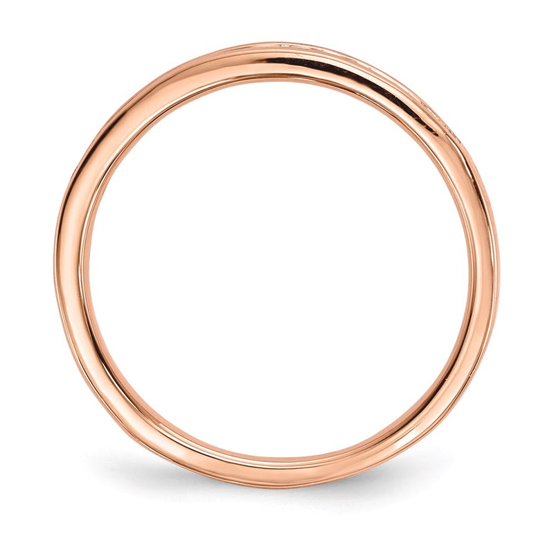 14k Rose Gold Real Diamond Ring