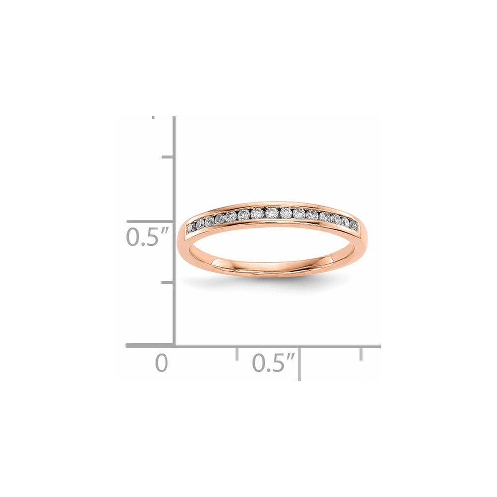 14k Rose Gold Real Diamond Ring