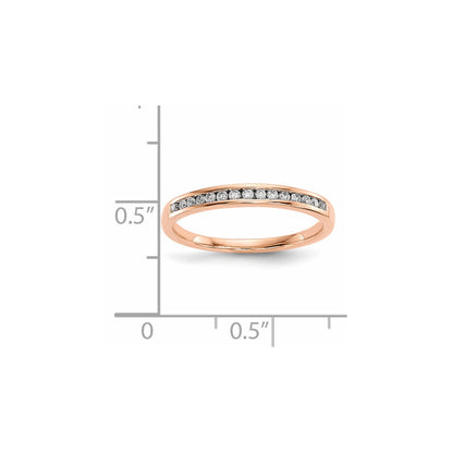 14k Rose Gold Real Diamond Ring