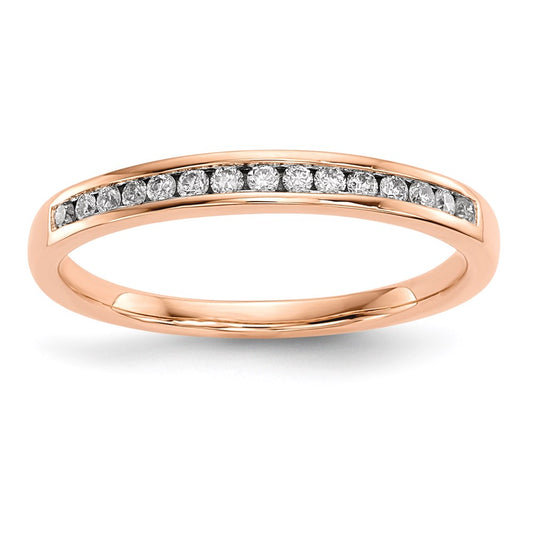 14k Rose Gold Real Diamond Ring