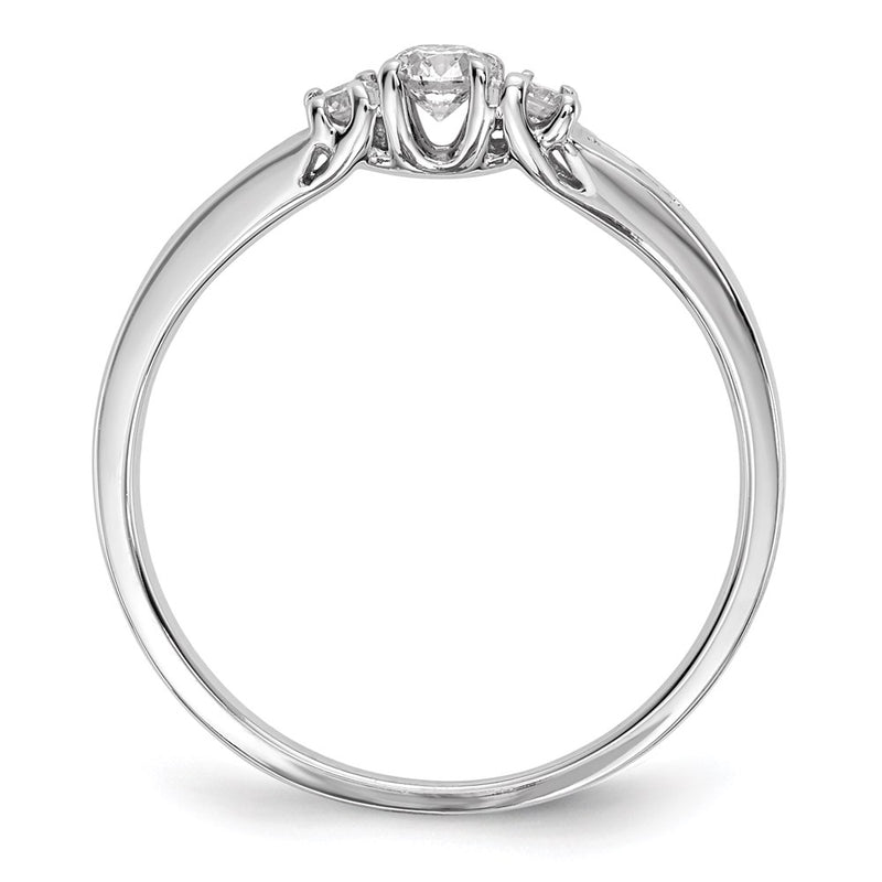 14k White Gold Real Diamond Ring