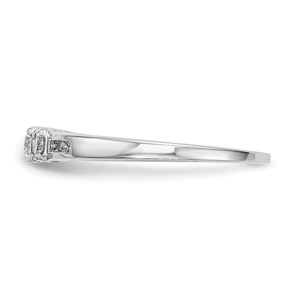 14k White Gold Real Diamond Ring
