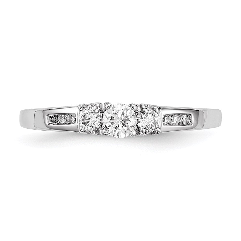14k White Gold Real Diamond Ring