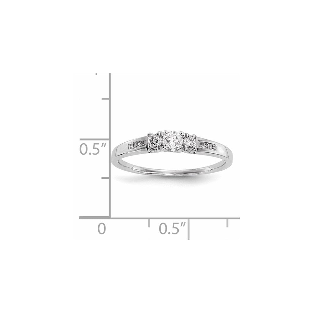 14k White Gold Real Diamond Ring