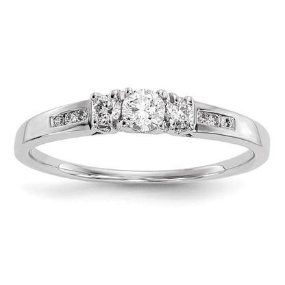 14k White Gold Real Diamond Ring