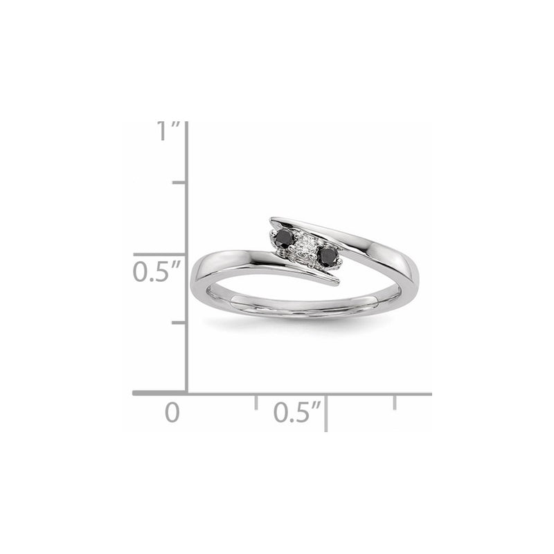 14k White Gold Real Diamond & Sapphire Ring