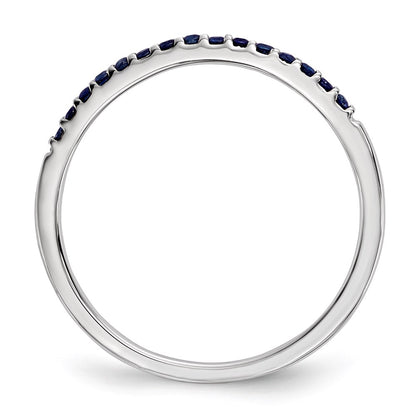 14k White Gold Blue Sapphire Ring