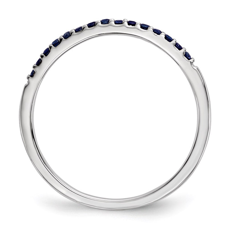 14k White Gold Blue Sapphire Ring