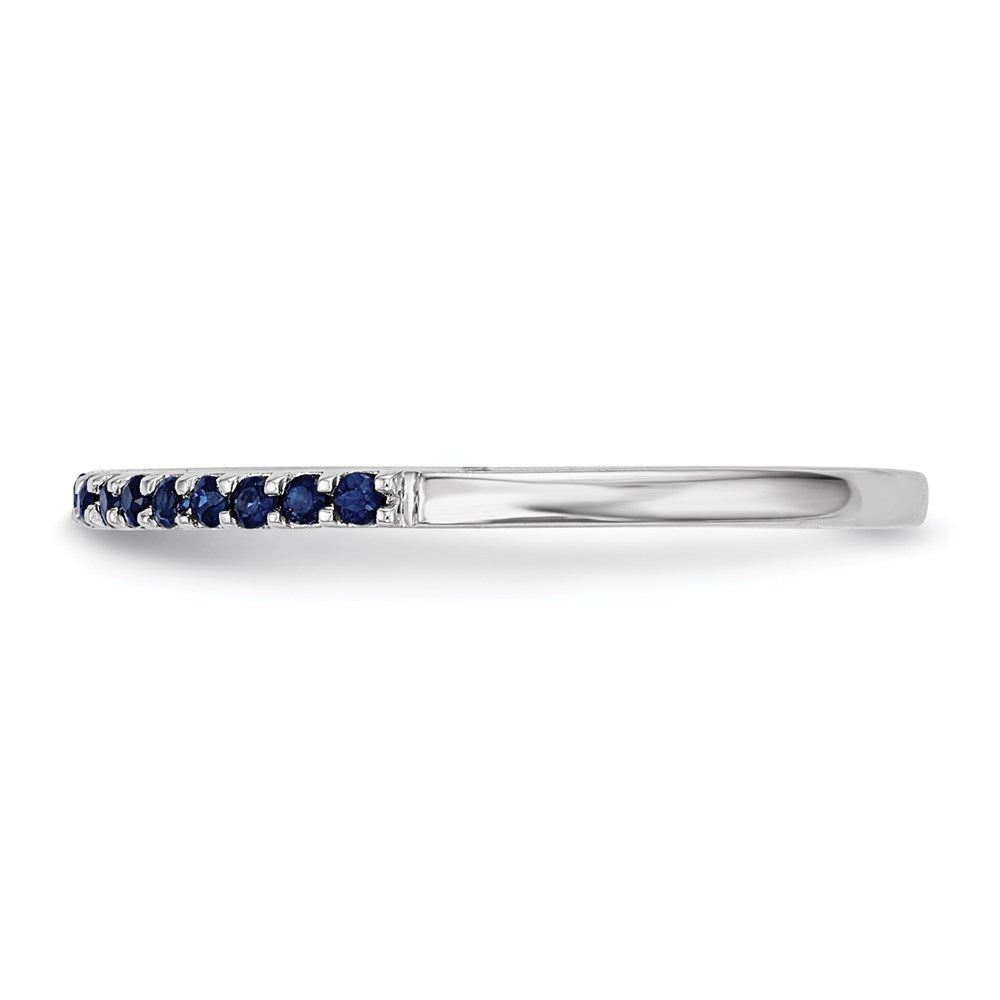 14k White Gold Blue Sapphire Ring