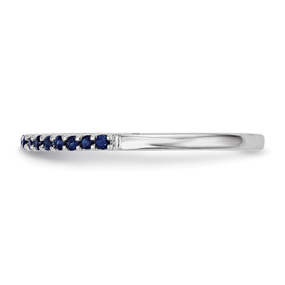 14k White Gold Blue Sapphire Ring