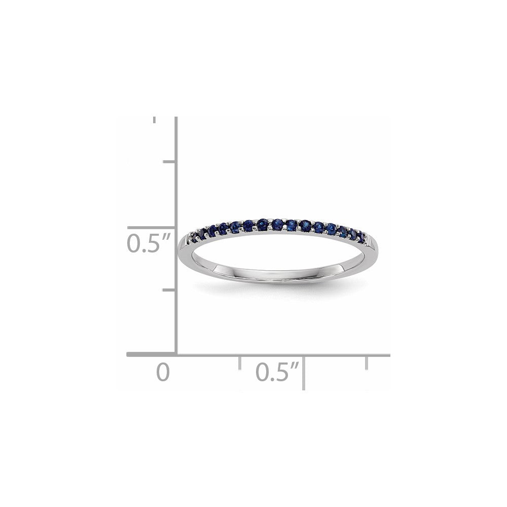 14k White Gold Blue Sapphire Ring