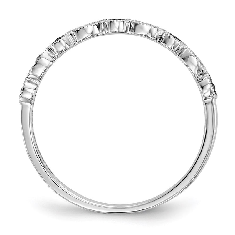 14k White Gold Blue/White Real Diamond Ring