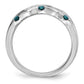 14k White Gold Blue/White Real Diamond Ring