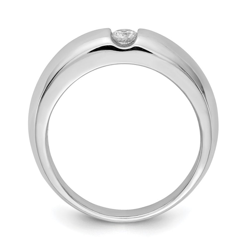 14k White Gold A Real Diamond men's band