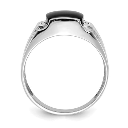 14k White Gold AA Real Diamond men's ring