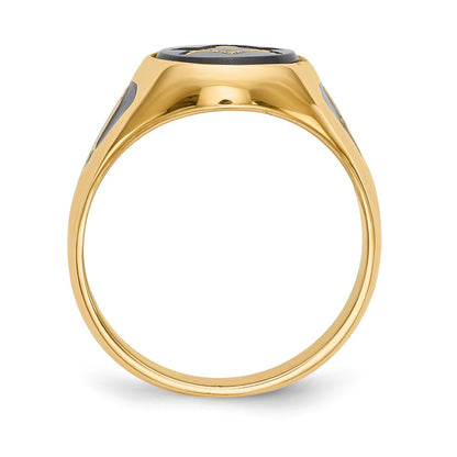 Solid 14k Yellow Gold Men's Masonic Ring