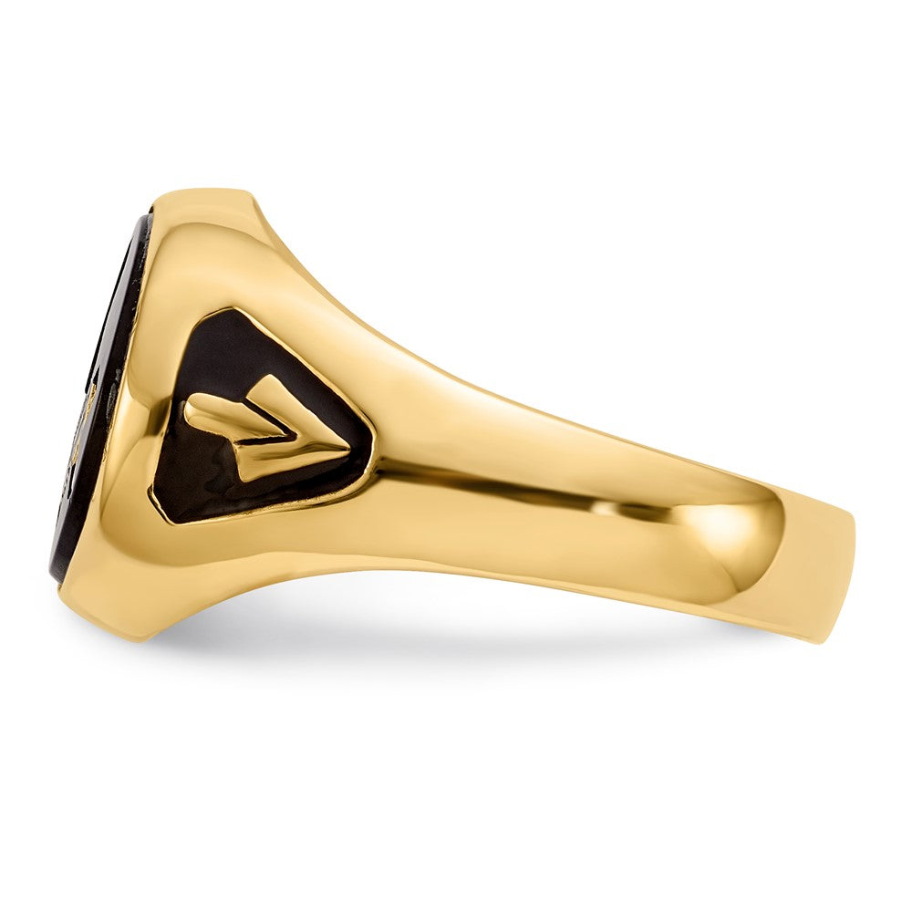 Solid 14k Yellow Gold Men's Masonic Ring